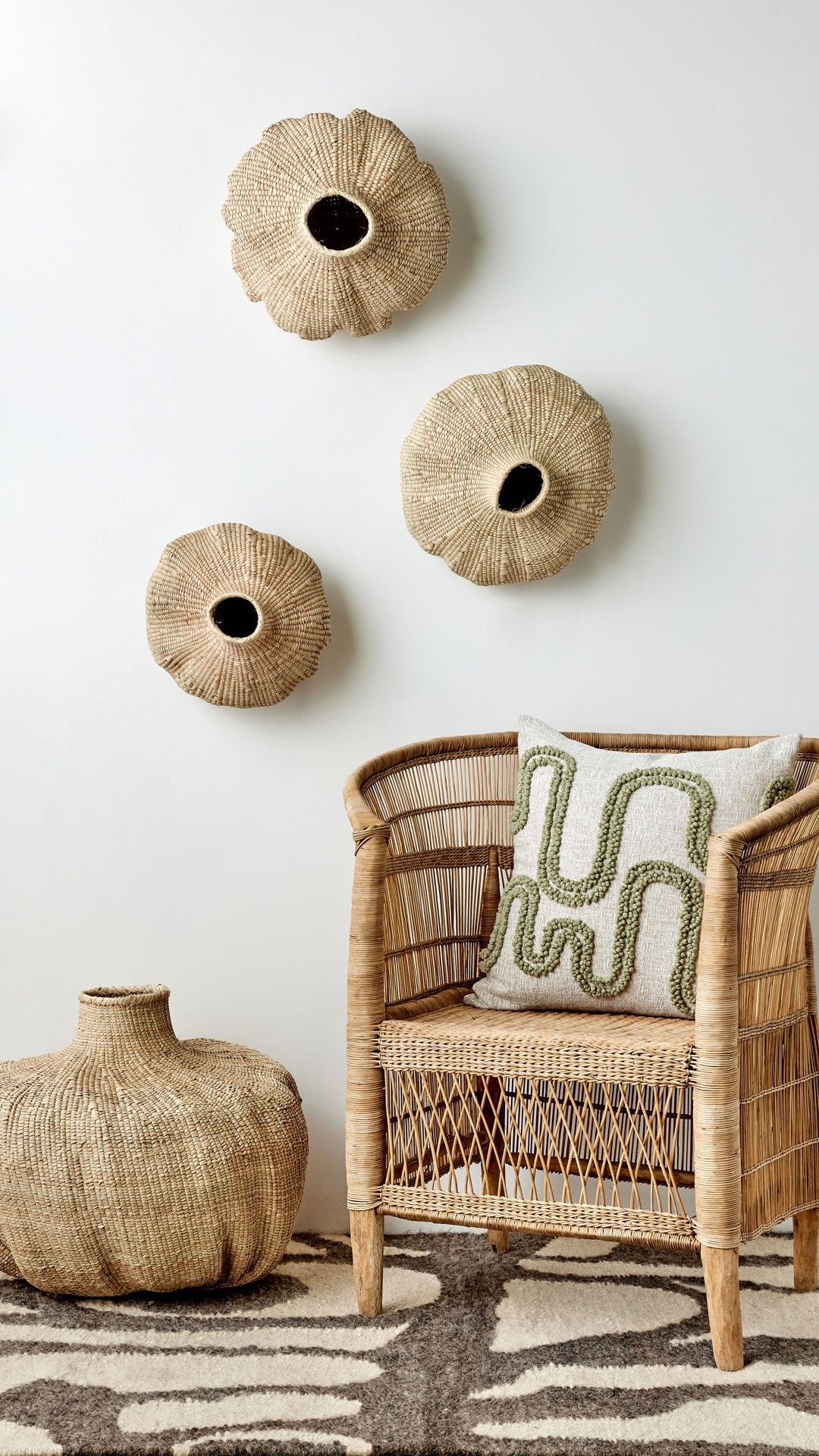 Ilala Garlic Gourd Handwoven African Basket - Image 6