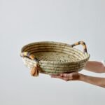 Peach Banded Betty Tray with Tassel