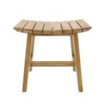 Phoenix Natural Teak Shower and Bath Slatted Stool - Image 3
