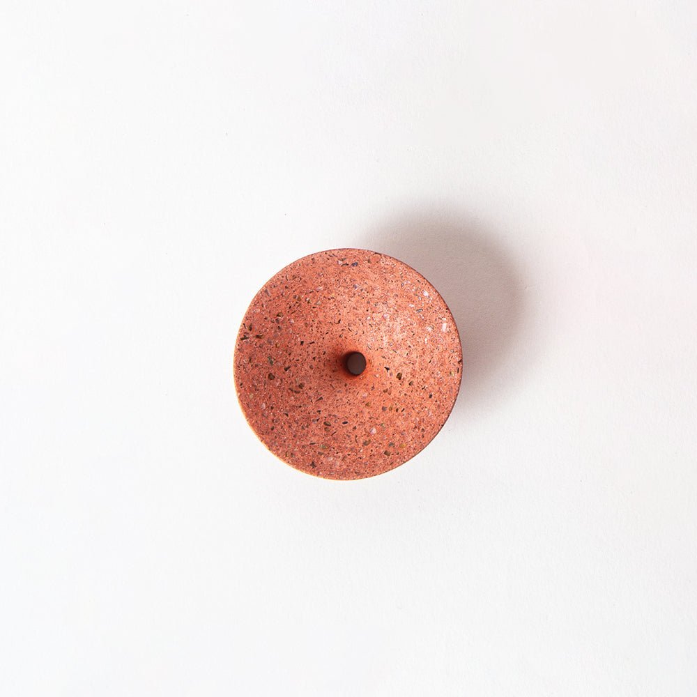 dimple_wall_hook_small_coral-1.jpg Dimple Wall Hook, Small | Coral Terrazzo - Image 1