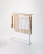 Bath Towel Rack (32" H)  - Steel + Wood
