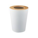 Trash Can - Round - Steel + Wood - Image 8
